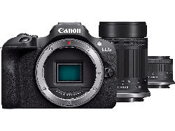 Canon EOS R100 Systemkamera mit RF-S 18-45mm f4.5-6.3 IS STM und 55-210mm f5.0-7.1 Objektiv; Systemkamera Set