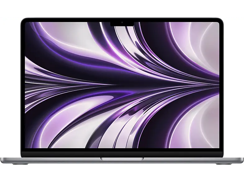 APPLE MacBook Air 13 Zoll, M2 Chip 8-Core und 10-Core GPU, 8GB RAM, 512 SSD, Space Grau (MLXX3D/A); Notebook