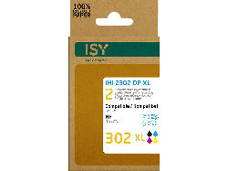 ISY IHI-2302-DP-XL wiederaufbereitete Tintenpatronen ersetzen HP302XL black und colour; wiederaufbereitete Tonerpatrone