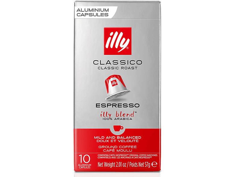 Illy Kaffeekapsel Classico (10 Stk., Kompatibles System: Nespresso); Kaffeekapseln (für Nespresso®) 10 Stück