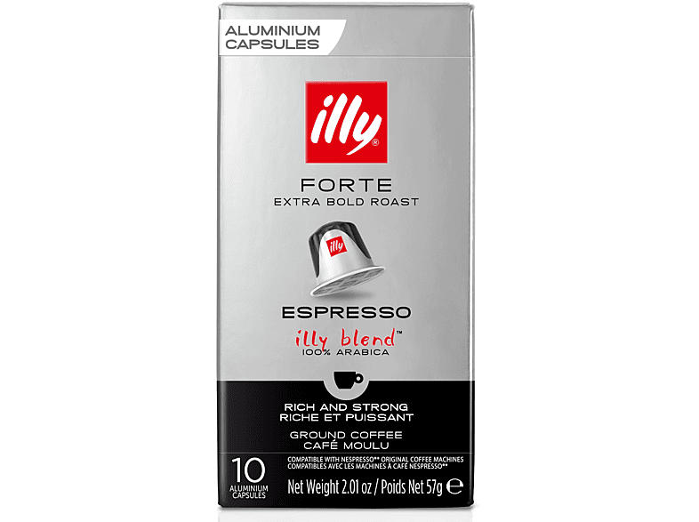 Illy Kaffeekapsel Forte (10 Stk., Kompatibles System: Nespresso); Kaffeekapseln (für Nespresso®) 10 Stück