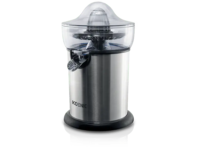Koenic KCP 13021M Zitruspresse 100 Watt, Edelstahl/Schwarz