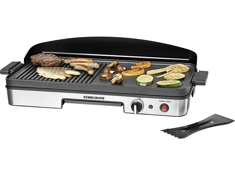 Rommelsbacher BBQ 2003 Tischgrill, Schwarz/Edelstahl (1900 Watt)