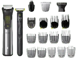 Philips MG9555/15 All-in-One Trimmer Serie 9000 Präzisionstrimmer & One Blade, Edelstahl/Schwarz, Akkubetrieb