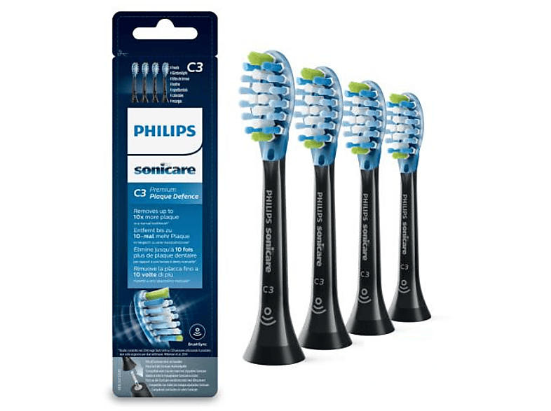 Philips HX9044/33 Sonicare Premium Plaque Defense Schwarz Aufsteckbürsten