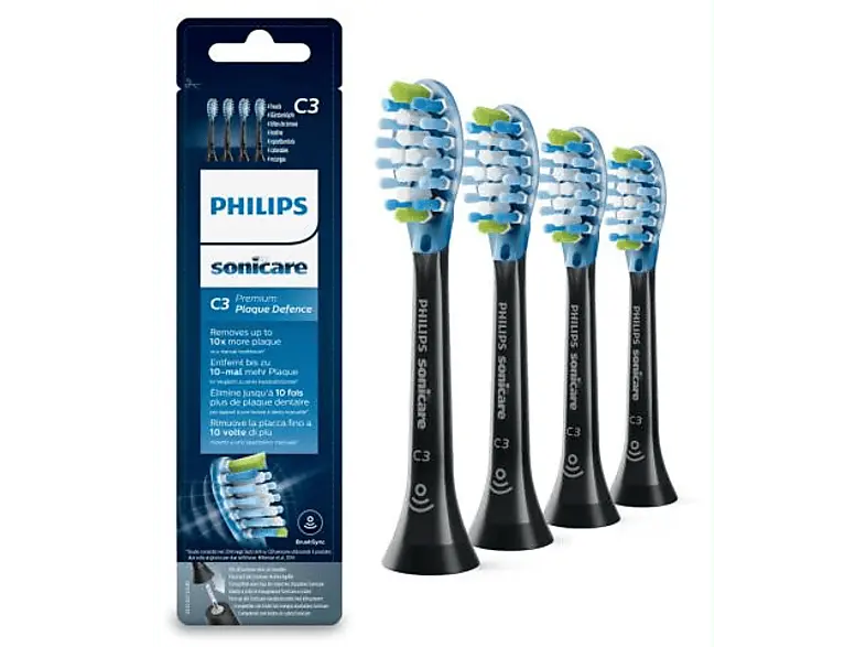Philips HX9044/33 Sonicare Premium Plaque Defense Schwarz Aufsteckbürsten