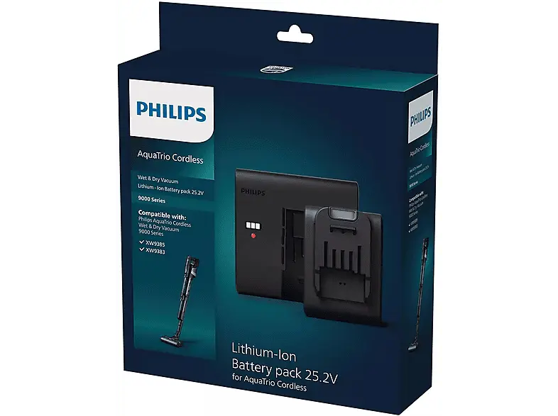Philips XV1797/01 Wechselakku & Schnellladestation, passend für XC7055, XC8055, XW9383 Akku, Ladestation