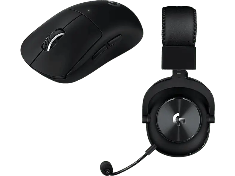 LOGITECH G Bundle pro X Kabelgebundenes Gaming-Headset mit Blue VO!CE, 7.1 Surround-Sound, Schwarz + Headset-Ständer; Gaming Headset