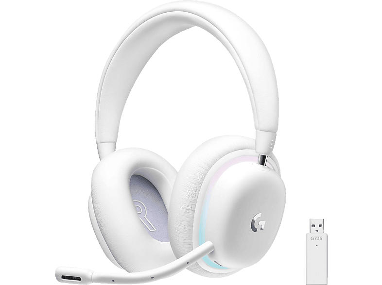 Logitech Gaming Headset G735 Lightsync RGB, kabellos, White Mist