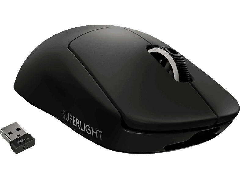 Logitech Gaming Maus Pro X Superlight Wireless, 1000Hz, 2.4 GHz / USB, 25600dpi, Schwarz