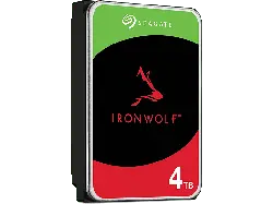 SEAGATE 4TB Festplatte IronWolf NAS HDD +Rescue, 180 TB/Jahr WRL, 3.5 Zoll, Bis 202 MB/s, 256MB Cache