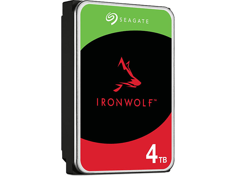 Seagate 4TB Festplatte IronWolf NAS HDD +Rescue, 180 TB/Jahr WRL, 3.5 Zoll, Bis 202 MB/s, 256MB Cache