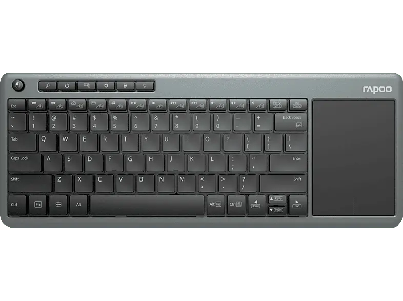 RAPOO 180233 Kabellose Touch-Tastatur "K2600", Grau