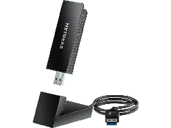 NETGEar Nighthawk AX3000 WLAN Adapter, WiFi 6E, USB 3.0, 2.4 - 6GHz, Schwarz