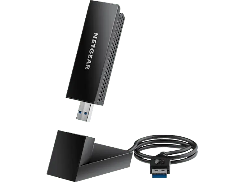 NETGEar Nighthawk AX3000 WLAN Adapter, WiFi 6E, USB 3.0, 2.4 - 6GHz, Schwarz