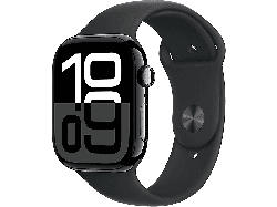 Apple Watch Series 10 GPS 46mm Aluminiumgehäuse, Sportarmband S/M, Diamantschwarz; Smartwatch