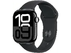 Apple Watch Series 10 GPS 42mm Aluminiumgehäuse, Sportarmband M/L, Diamantschwarz; Smartwatch