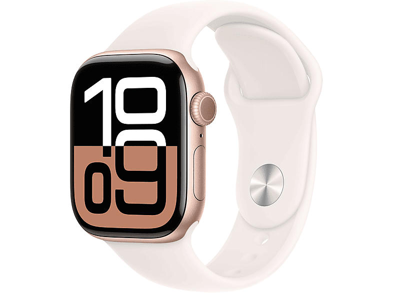 Apple Watch Series 10 GPS 42mm Aluminiumgehäuse, Sportarmband S/M, Rose Gold; Smartwatch