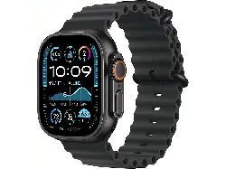 Apple Watch Ultra 2 GPS + Cellular 49mm Black Titanium Case mit Black Ocean Band; Smartwatch