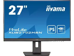 IIYAMA ProLite XUB2792HSN-B5 Monitor for Business, 27 Zoll, FHD, 75Hz, 4ms (GTG), USB-C Dock, Gb-LAN, 250cd, IPS, 99% sRGB, Lautsprecher, Schwarz