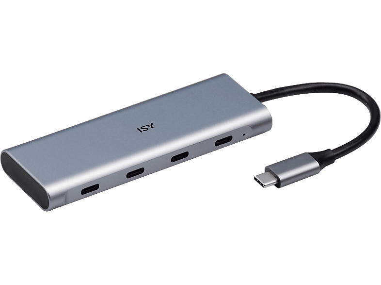 ISY Adapter IHU-5400 USB 3.1 Typ-C auf 4x Hub Silber