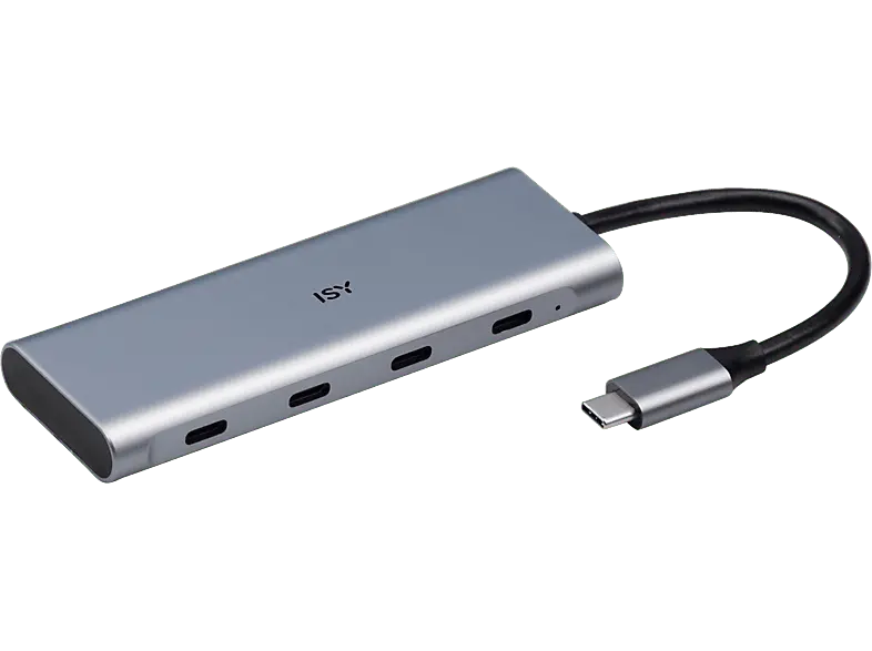 ISY Adapter IHU-5400 USB 3.1 Typ-C auf 4x Hub Silber