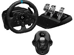 LOGITECH G923 Driving Force für PS5, PS4, PC inkl. Rennlenkrad, Pedale, Schalthebel