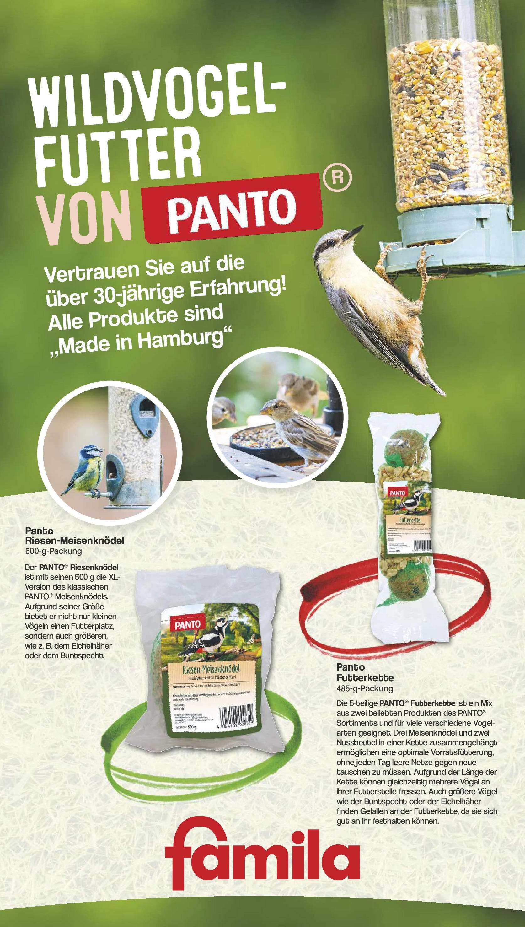 Famila Nordwest Wildvogel-futter von Panto (ab 18.11.2024) zum Blättern | Seite: 1