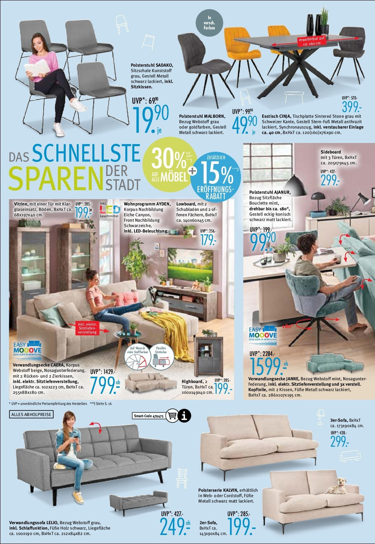 Trends Neueröffnung in Haan (ab 27.09.2024) zum Blättern | Seite: 6 | Produkte: Sideboard, Esstisch, Sofa, Tür