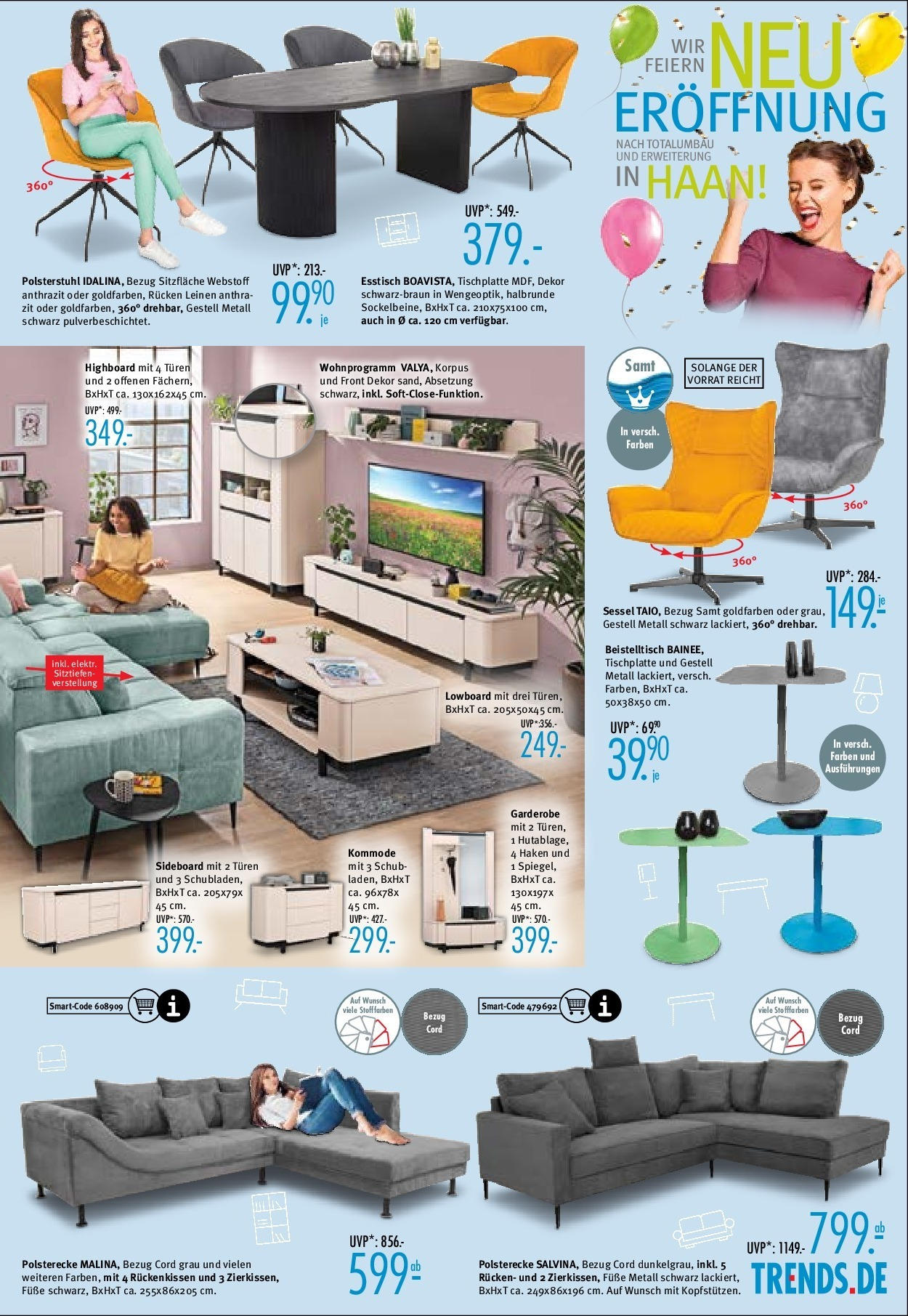 Trends Neueröffnung in Haan (ab 27.09.2024) zum Blättern | Seite: 7 | Produkte: Sideboard, HIghboard, Beistelltisch, Kommode