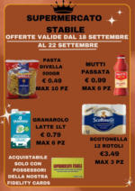 Supermercati Stabile Offerte valide dal 18 settembre al 22 settembre - al 22.09.2024