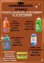 Offerte valide dal 18 settembre al 22 settembre