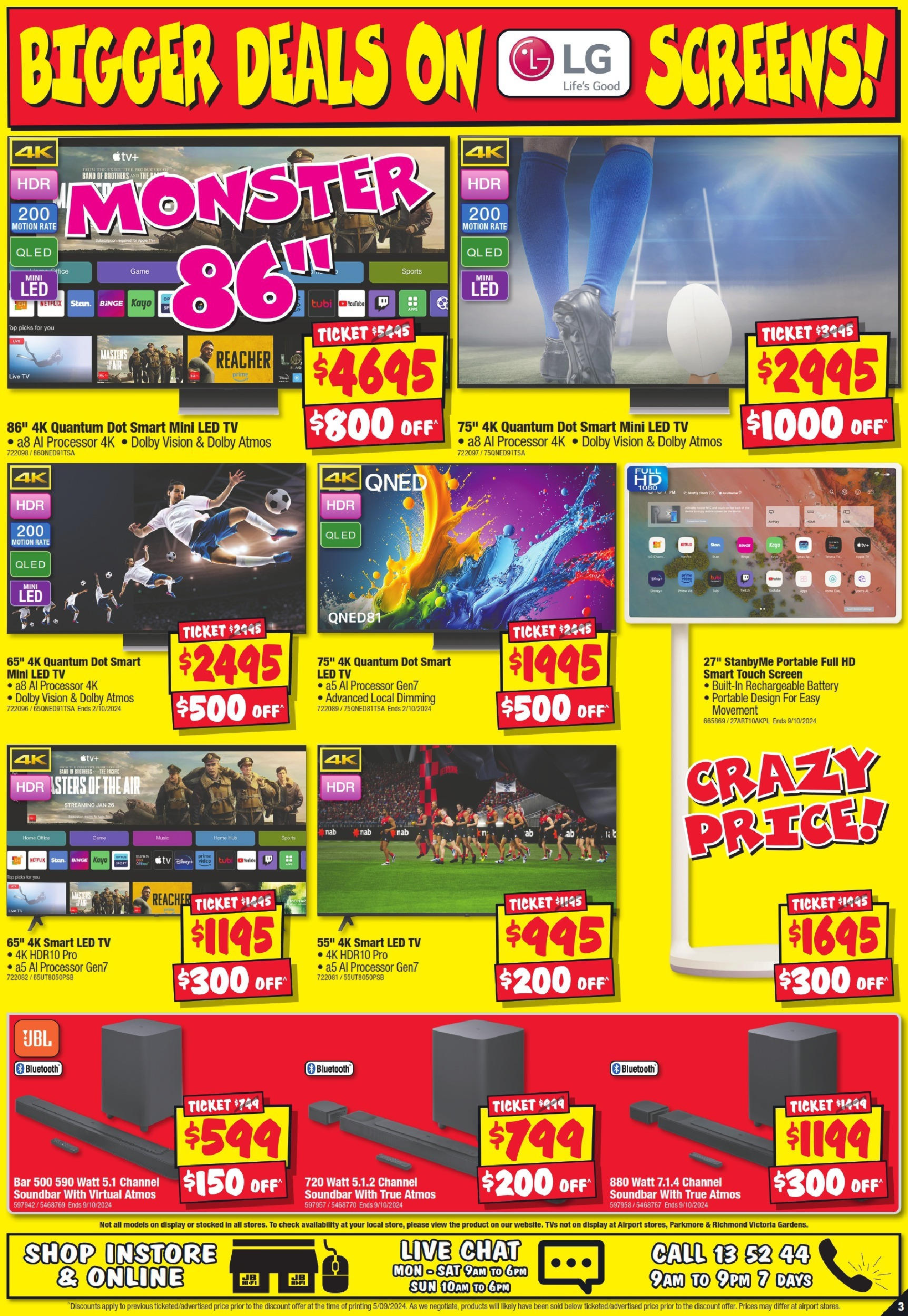 JB Hi-Fi  Catalogue  - 19/09/2024 > weekly / monthly specials | Page: 3 | Products: Battery, Game, Portable, Screen