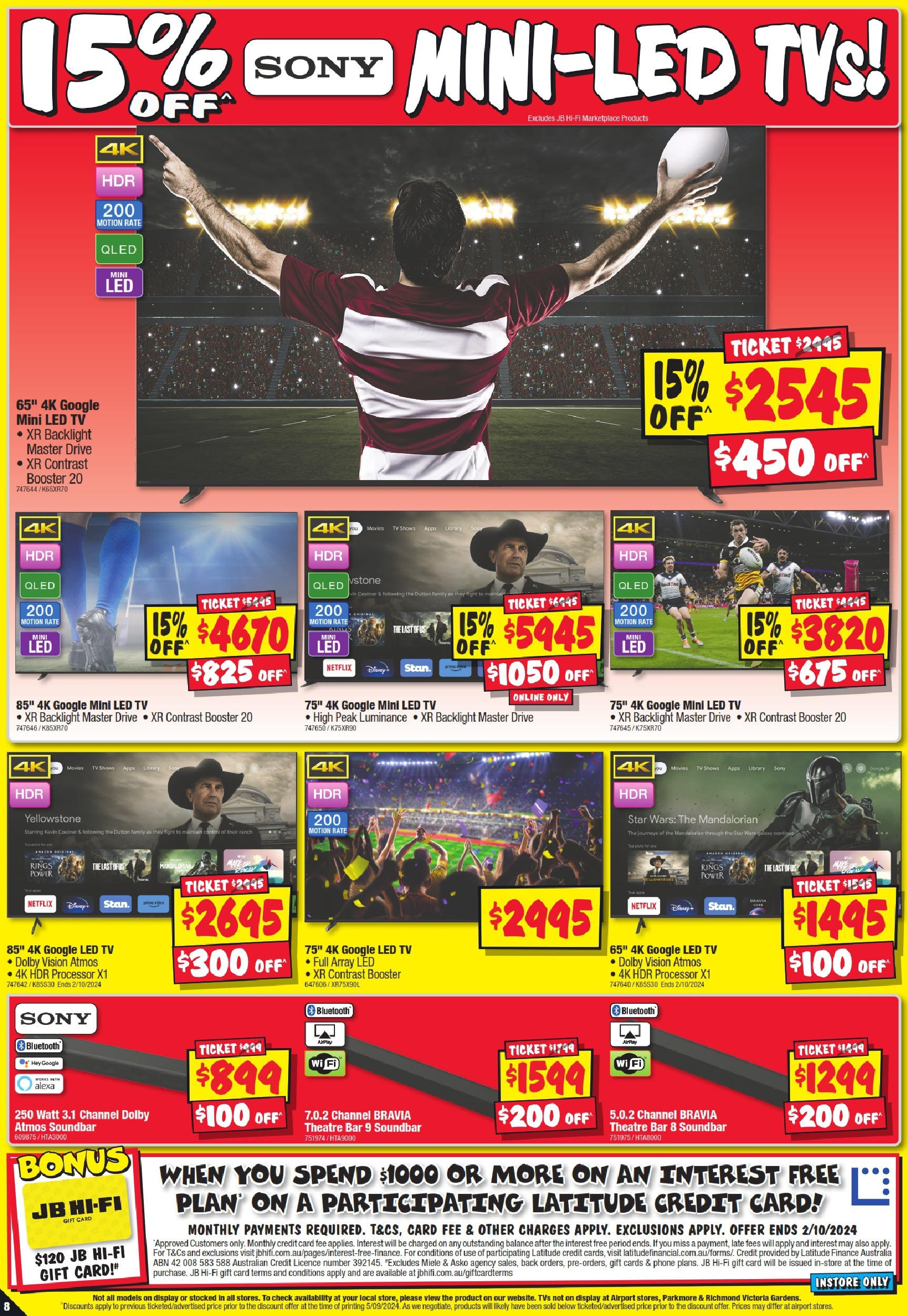 JB Hi-Fi  Catalogue  - 19/09/2024 > weekly / monthly specials | Page: 8 | Products: Phone, Tv