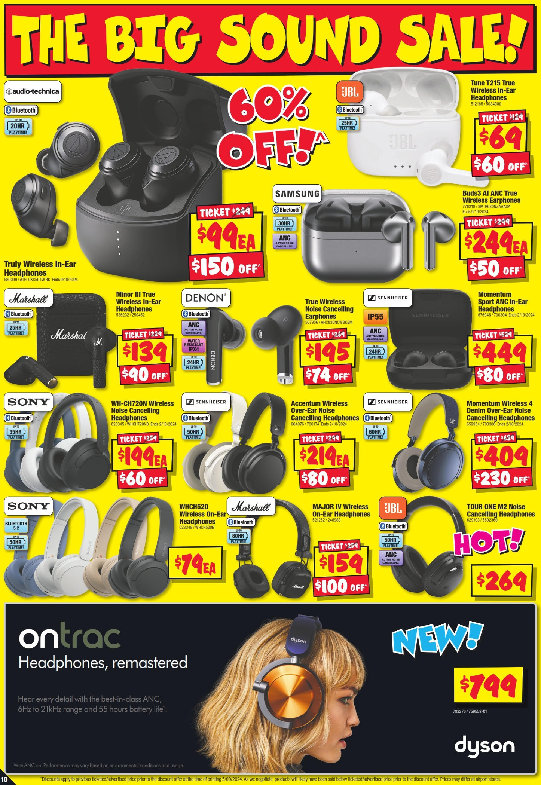 JB Hi-Fi  Catalogue  - 19/09/2024 > weekly / monthly specials | Page: 10 | Products: Denim, Bluetooth headphones, Earphones, Headphones