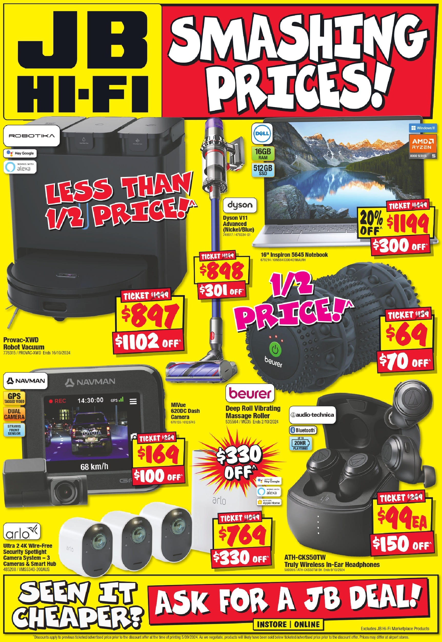 JB Hi-Fi  Catalogue  - 19/09/2024 > weekly / monthly specials | Page: 28 | Products: Notebook, Camera, Headphones, Robot