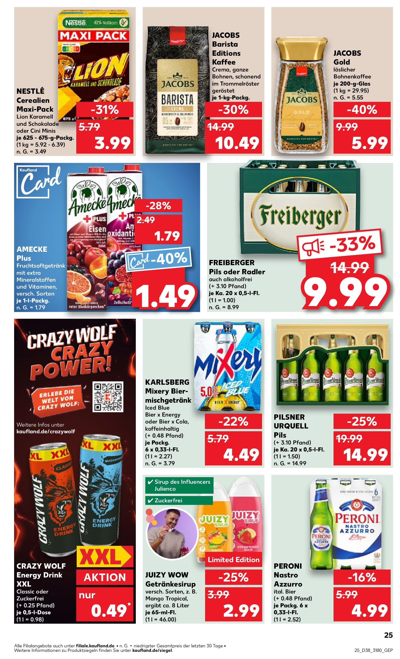 Kaufland - Berlin (ab 19.09.2024) » Angebote Online zum Blättern | Seite: 25 | Produkte: Kaffee, Radler, Mango, Mixery