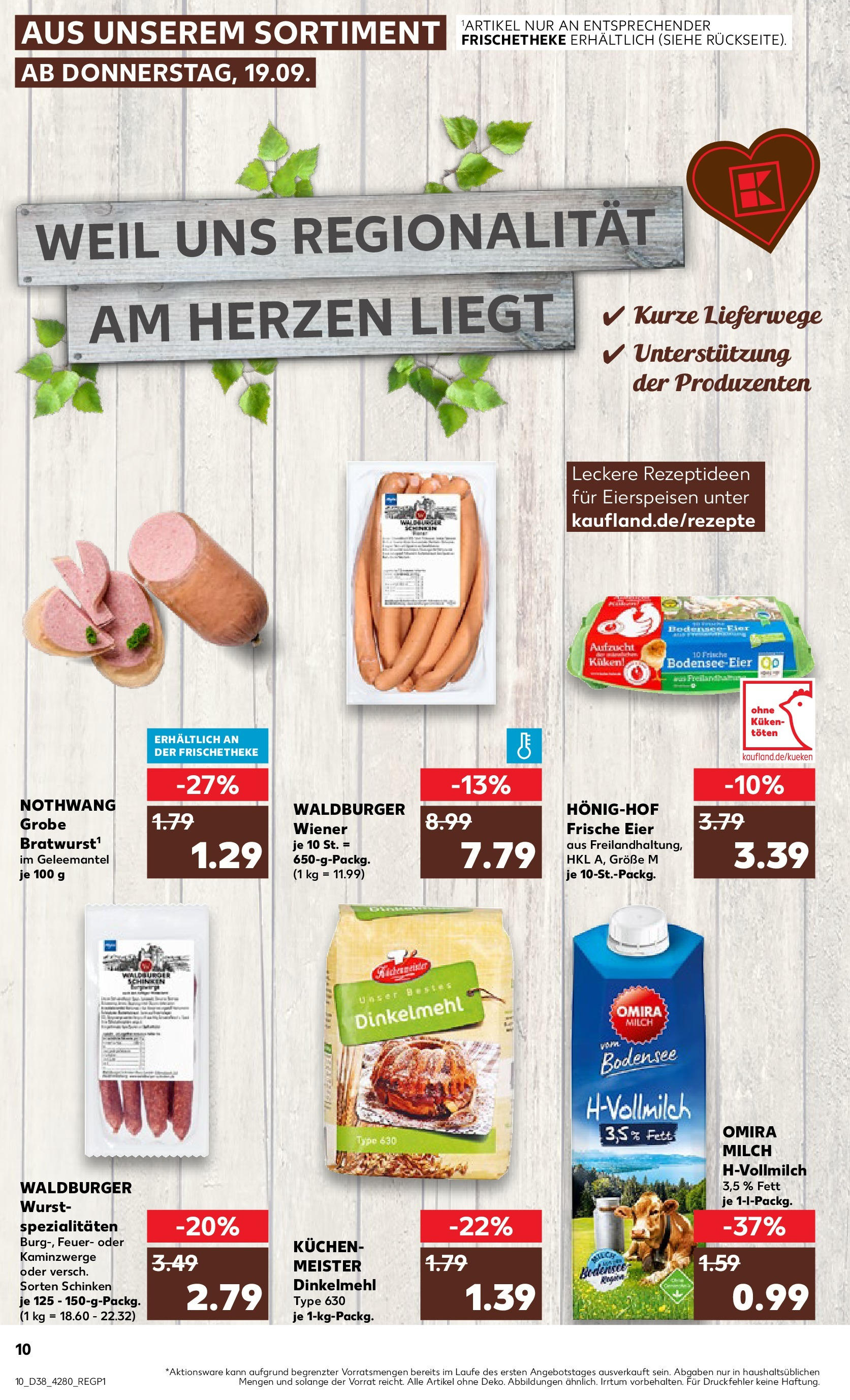 Kaufland - Baden-Württemberg (ab 19.09.2024) » Angebote Online zum Blättern | Seite: 10 | Produkte: Burger, Gemüse, Obst, Maultaschen