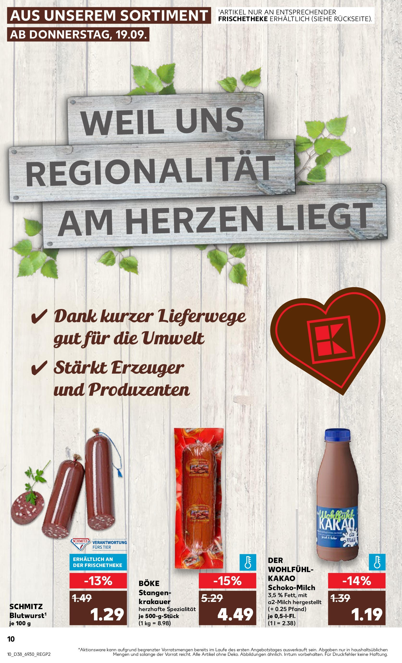 Kaufland Prospekt 	 (ab 19.09.2024) » Angebote Online zum Blättern | Seite: 10 | Produkte: Eier