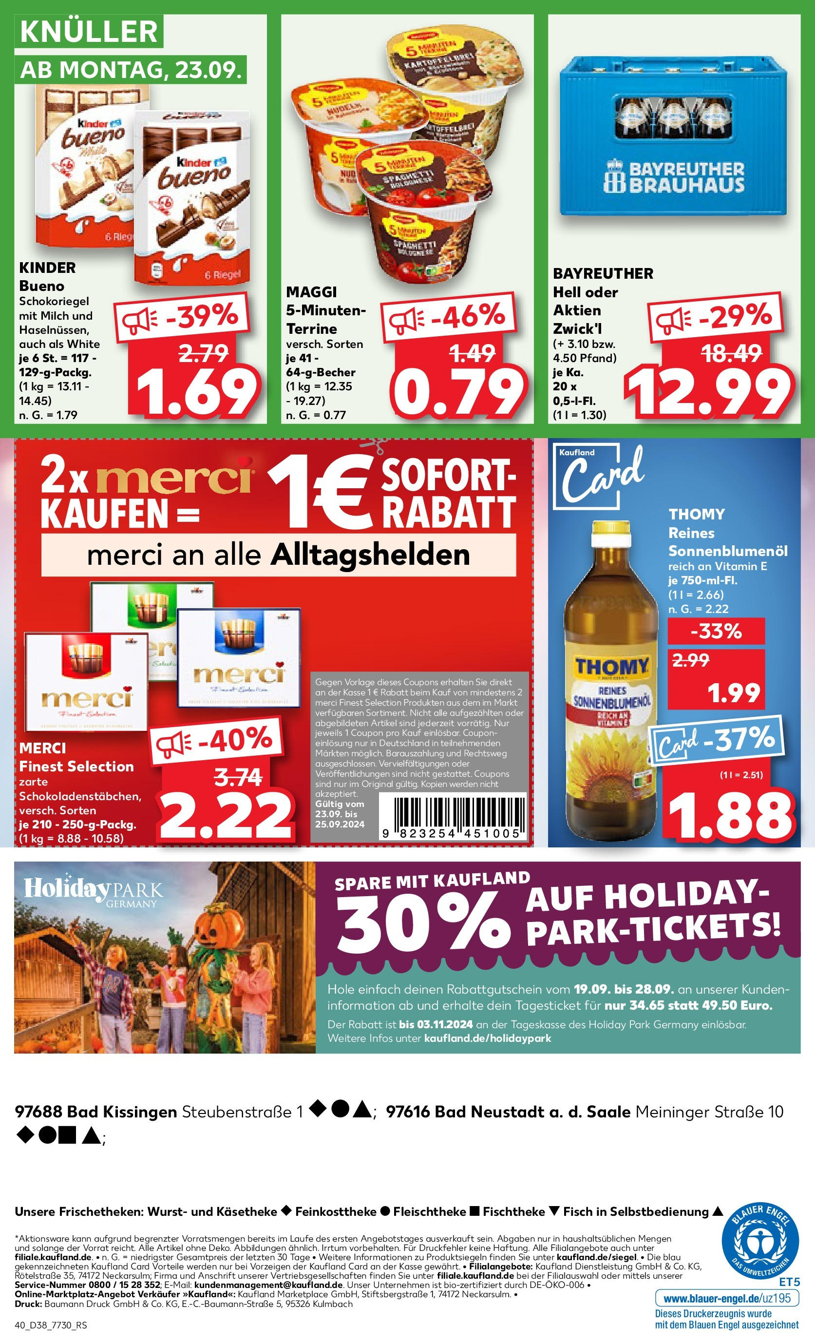 Kaufland - Bayern (ab 19.09.2024) » Angebote Online zum Blättern | Seite: 40 | Produkte: Maggi, Milch, Fisch, Wurst