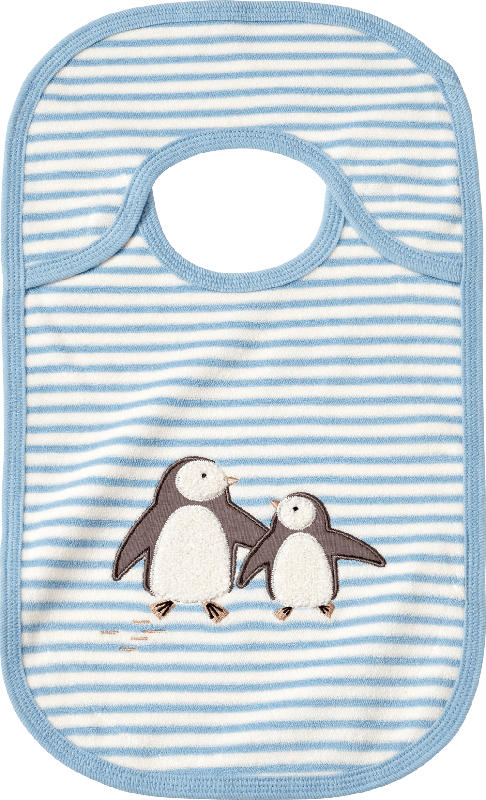 ALANA Lätzchen mit Pinguin-Applikation, blau