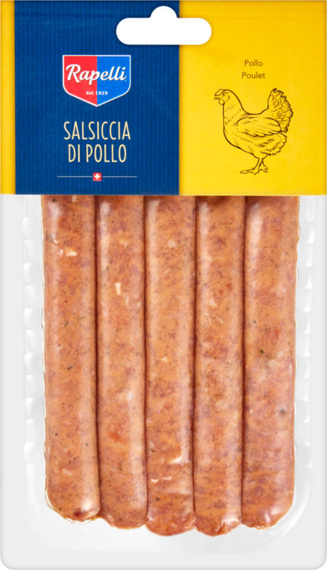 Salsiccia di pollo Rapelli , Schweiz/Europa, 5 x 50 g