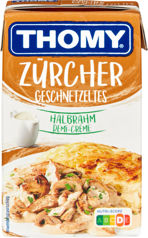 Thomy Sauce Zürcher Geschnetzeltes, Panna semigrassa, 250 ml