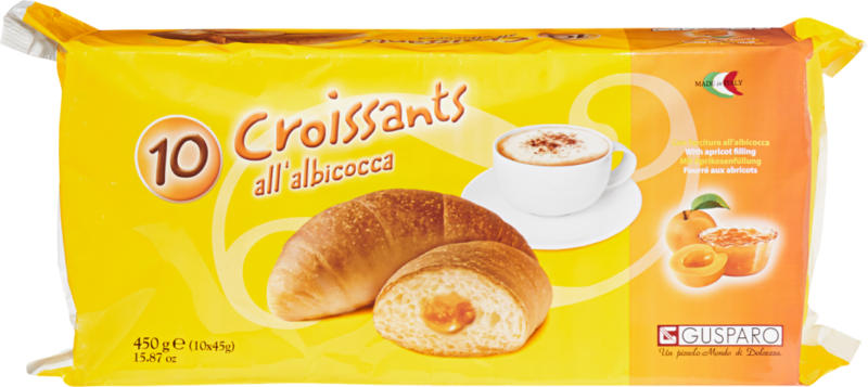 Gusparo Croissants Aprikose, 10 Stück, 450 g