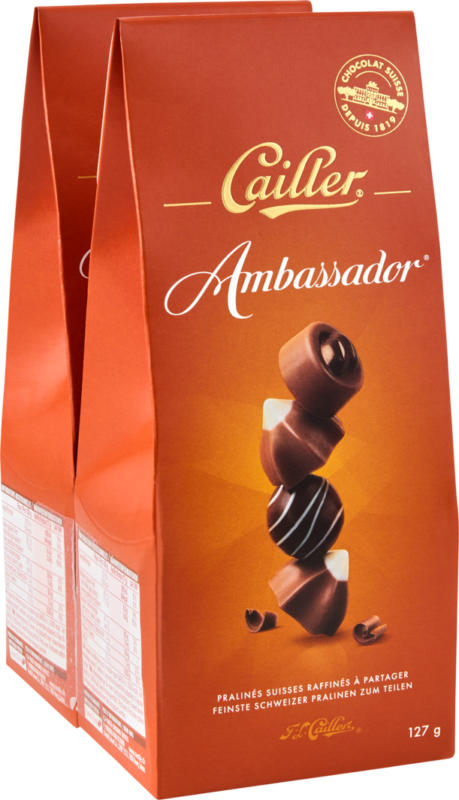 Praline Ambassador Cailler, 2 x 127 g