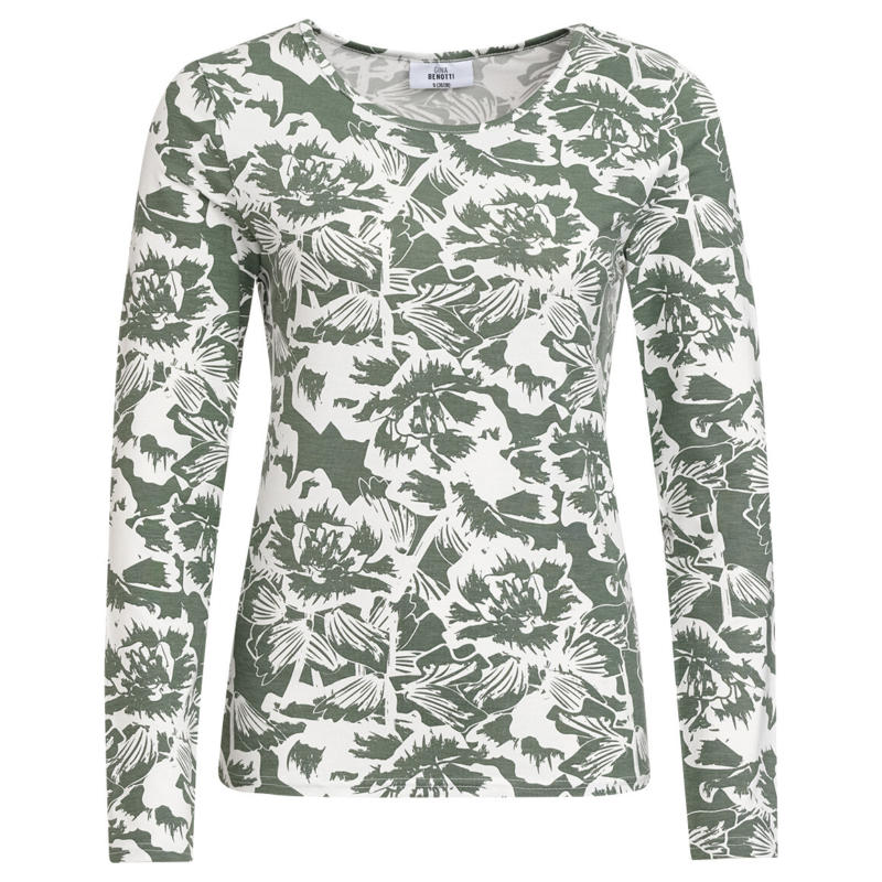 Damen Langarmshirt mit Allover-Print