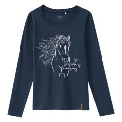 Mädchen Langarmshirt mit Pferde-Motiv (Nur online)