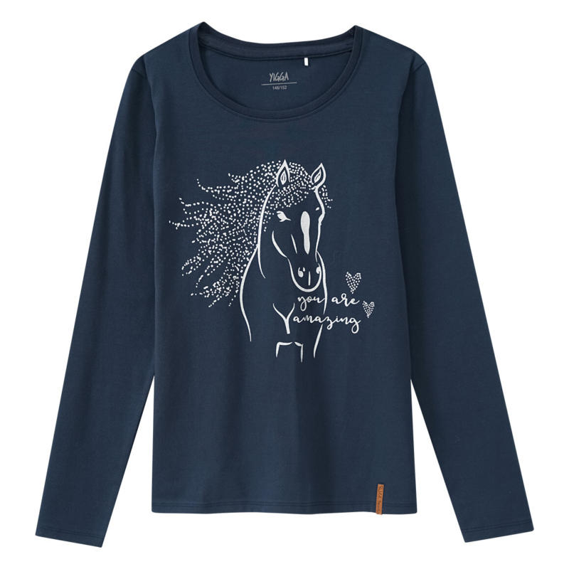 Mädchen Langarmshirt mit Pferde-Motiv (Nur online)