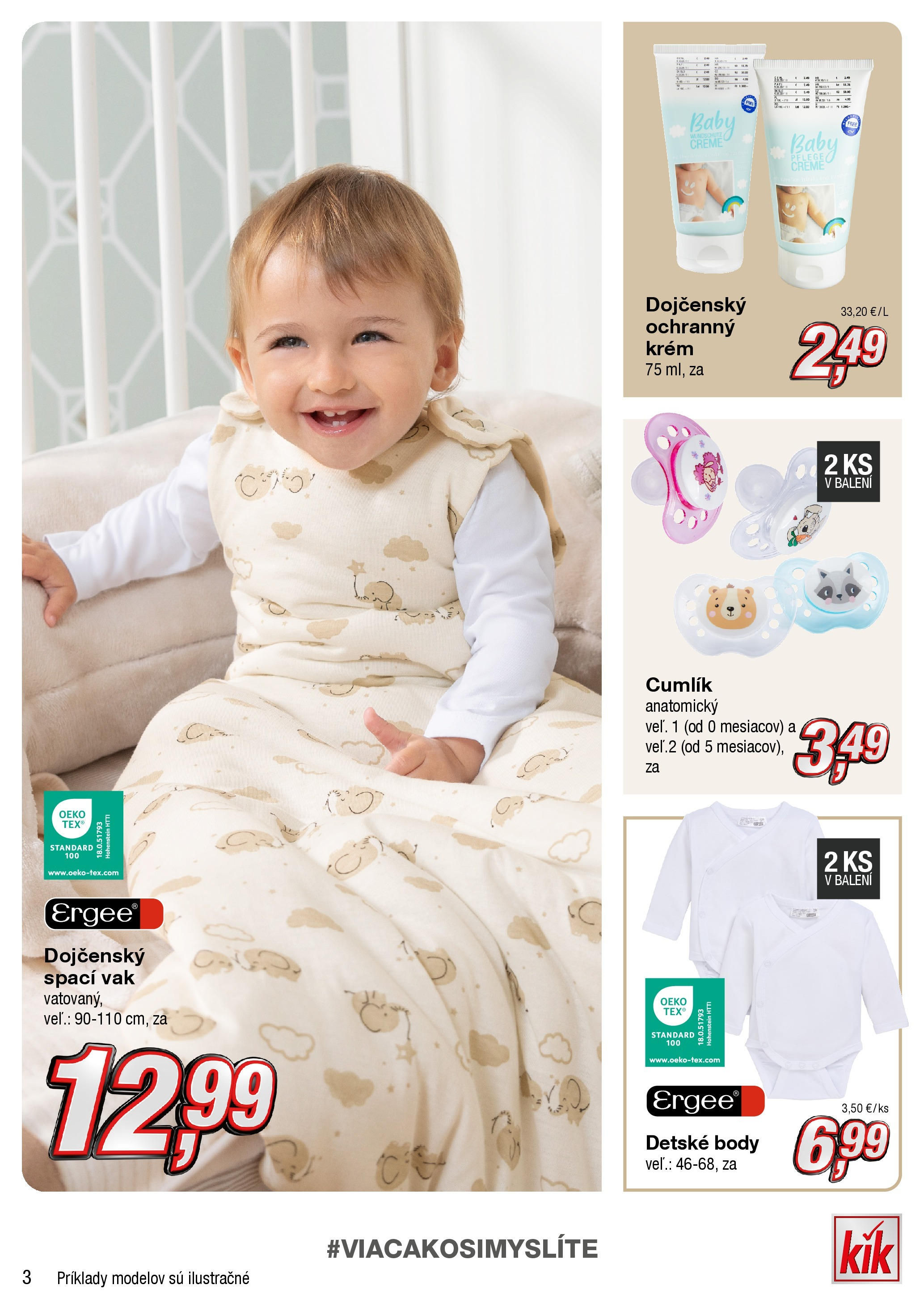 Kik leták od 23.09.2024 → Aktuálny textil výpredaj online | Strana: 3 | Produkty: Krém