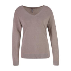 Basic V Pullover, Beige